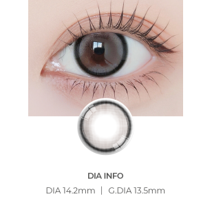 LensVery 1month – Silhouette3 Melting Gray 芝麻奶蓋 月拋 2片裝